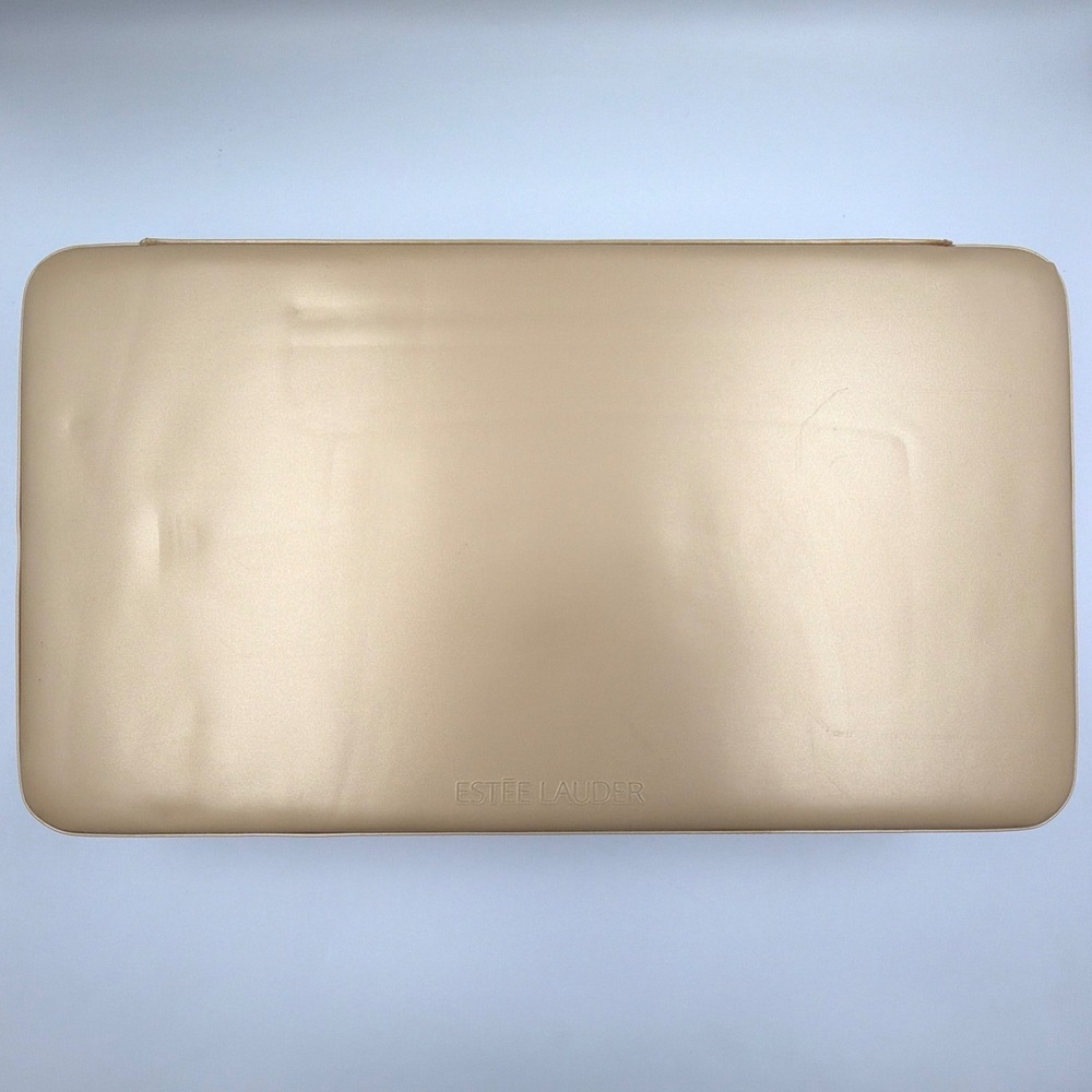Estee Lauder Champagne Gold Large Train Case Makeup Organizer with Mirror